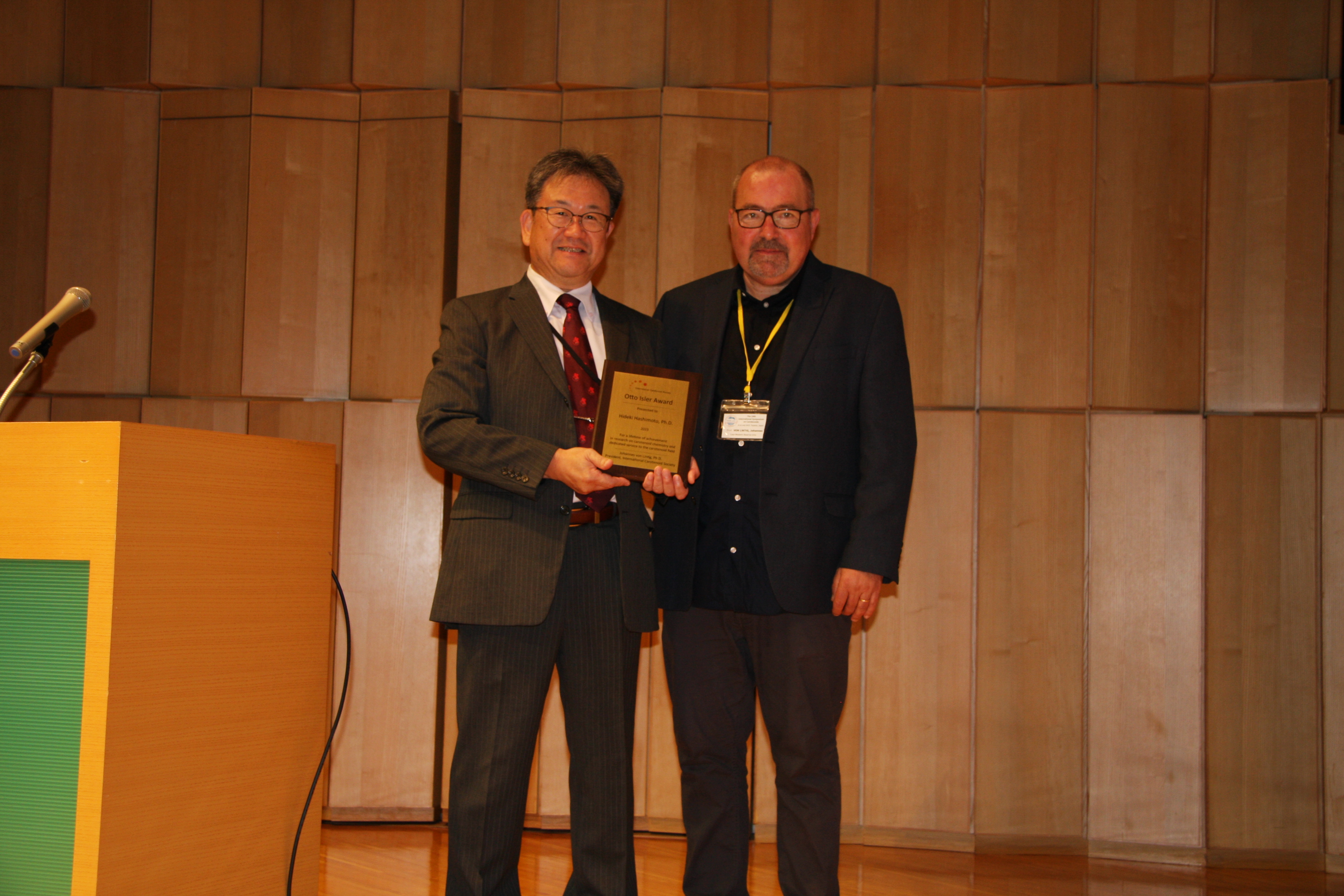 橋本先生がOtto Isler Awardを受賞されました！